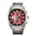 メンズ 腕時計 オリエントNeo70’s ORIENT 男性用 時計 紳士用 WV0481TT クロノグラフ 赤色系　名入れ刻印対応、有料　取り寄せ品