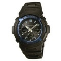 カシオ G-SHOCK 電波ソーラー BLACK/BLUE メンズ腕時計 AWG-M100BC-2AJF　国内正規品　刻印対応、有料　取り寄せ品