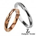 【ペア販売】zanipolo terzini (ザニポロタルツィーニ) インサイド ダイヤモンド ツイスト ペアリング ステンレス アクセサリー [ステンレスリング] 送料無料 リング