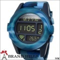 ニクソン メンズ クォーツ デジタル 腕時計 THE UNIT ユニット マーブルブルー ポリカーボネイト ラバー A1971726 NIXON 美品 [120932]