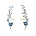 COCCOセレクトジュエリー/耳元を宝石いっぱいに飾る人気のイヤークリップ/K14ホワイトゴールド