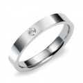 Pt950　フラット・ダイヤモンドマリッジリング（結婚指輪）ダイヤモンド埋込　3mm (N030O150N1*01-D)