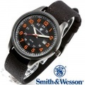 【キャンペーン対象外】 Smith & Wesson スミス＆ウェッソン CADET WATCH 腕時計 BLACK/ORANGE SWW-369-OR