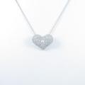 750WG ハート パヴェ ダイヤモンドネックレス