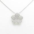 750WG／K18WG フラワー ダイヤモンドネックレス10％引き