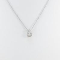 K10WG ソリティア ダイヤモンドネックレス20％引き