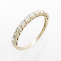 K18PG ハーフエタニティ ダイヤモンドリング