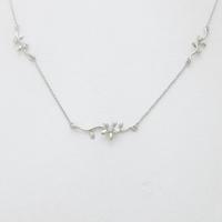 K18WG フラワー ダイヤモンドネックレス20％引き