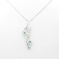 K18WG フラワー パライバトルマリンネックレス30％引き