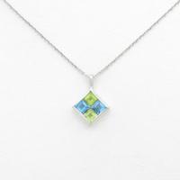 K18WG ブルートパーズネックレス