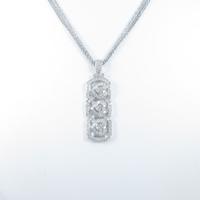 K18WG／PT ハート ダイヤモンドネックレス10％引き