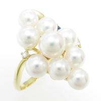 K18YG アコヤパールリング10％引き