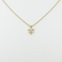 K18YG スリーストーン ダイヤモンドネックレス30％引き