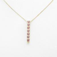 K18YG ピンクトルマリンネックレス