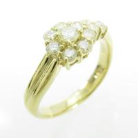 K18YG フラワー ダイヤモンドリング10％引き