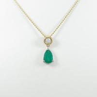 K18YG／PT エメラルドネックレス30％引き