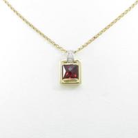 K18YG／PT ガーネットネックレス20％引き