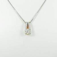 K18YG／プラチナダイヤモンドネックレス 1．505ct・VLB・SI1・VERYGOOD