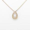 【新品】K18PG ダイヤモンドネックレス 0．222ct・H・SI1・VERYGOOD20％引き