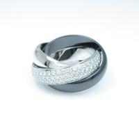 カルティエ トリニティ ブラック＆ホワイト ラージ リング