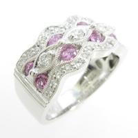 クイーン ピンクサファイヤリング