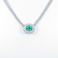 750WG エメラルドネックレス