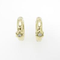 K18YG フラワー ダイヤモンドピアス