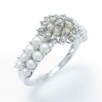 K18WG タンスイパールリング