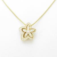 K18YG 2WAY フラワー ダイヤモンドネックレス