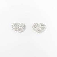 PT ハート パヴェ ダイヤモンドピアス5％引き