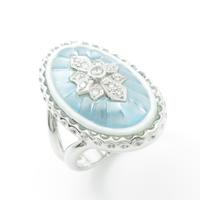 K18WG カラーストーンリング