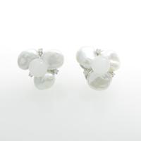 K18WG カラーストーンピアス