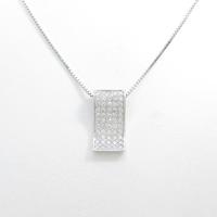 K18WG パヴェ ダイヤモンドネックレス