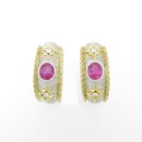 PT／K18YG ルビー ピアス