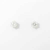 プラチナダイヤモンドピアス 0．346ct・0．365ct・F?G・SI1?2・GOOD