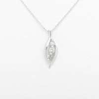 K18WG ダイヤモンドネックレス