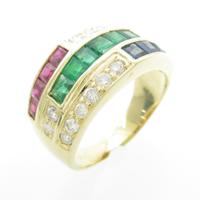 K18YG カラーストーンリング