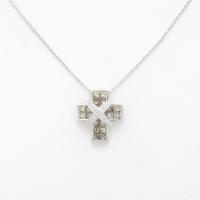 K18WG クロス ダイヤモンドネックレス10％引き