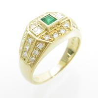 K18YG エメラルドリング