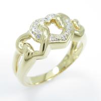 750YG／750WG ハート ダイヤモンドリング