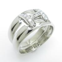 PT イニシャルH ダイヤモンドリング