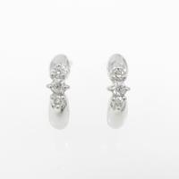 K18WG ダイヤモンドピアス