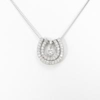 PT 2WAY ホースシュー ダイヤモンドネックレス