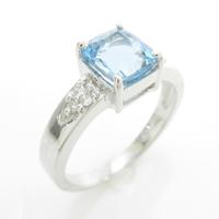 750WG アクアマリンリング