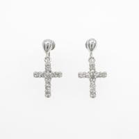 PT クロス ダイヤモンドイヤリング