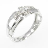 K18WG クロス ダイヤモンドリング