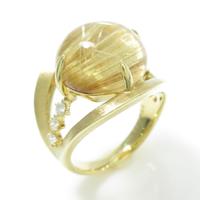 K18YG ルチルクオーツリング