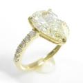 【リメイク】K18YG ダイヤモンドリング 2．003ct・VLY・SI1・ペアシェイプ
