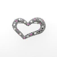 K18BG ハート ルビーブローチ