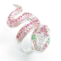 750WG／750PG スネーク カラーストーンリング